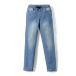 Urbano Juniors Boy's Light Blue Regular Fit Washed Denim Jogger Jeans Stretchable (junjogpullsprboy-lblue-13-14)