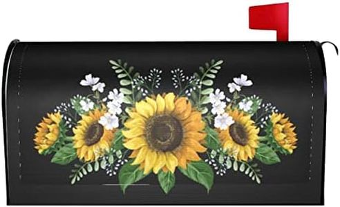 Gbuzozie Sunflowers Mailbox Cover Magnetic Seasonal Welcome Waterproof Mail Wraps Post Letter Box Covers for Outdoor Garden Use 21x18 in