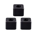 YWNYT Aluminum Pen Holder, 3pcs Black, Portable, Square, Decorative Pen Stand for Office Desk, Home Office, Students, Teachers