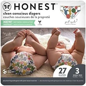 The Honest Company - Eco-Friendly and Premium Disposable Diapers - Pandas, Size 3 (16-28 lbs), 27 Count