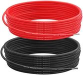 14 AWG Gauge Silicone Wire Electrical Cable（5m red &5m black） Soft & Flexible 0.08 mm Tinned copper core High temperature resistant silicone wire For Arduino Projects, RC Cars, Boat, Drones etc.