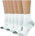 Hanes womens Hanes Women's 6-pair Lightweight Breathable Ventilation Ankle fashion liner socks, White Basic, 5 9 US