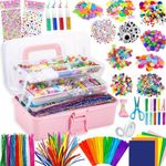 2000+ Pcs Arts and Crafts Supplies for Kids - Kids Craft kit for Boys & Girls - Craft Box Gift for Ages 4-6, 6-8, 8-12