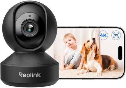 REOLINK Smart 4K UHD Pan & Tilt Dual-Band Wi-Fi 6 Indoor Security Camera with 3X Optical Zoom, Auto-Tracking, People/Pet Detection, Crying Sound Detection, Privacy Mode, Bluetooth Setup, E1 Zoom-Black