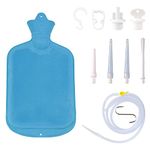 TopQuaFocus Enema Kit for Men and Women - 2L Capacity Douche and Enema Bulb for Colon Detox Cleanse, with Coffee Enemas for Effective Colon Cleanse Blue