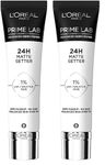 L'Oréal Paris Matte Setter Primer, Matte Finish, Extends Makeup Wear, Advanced Derm Primer, Grips Makeup, No Shine, Prime Lab, 30ml (Pack of 2)