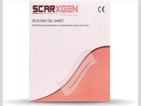 Scarxgen Silicone Gel Sheet | 5cm x 5cm | Scar Sheet | Small Scars, Cuts and Scrapes, Laparoscopic scar | Reusable and Washable Sheet | Keloid and Hypertrophic scar I Visible scar reduction
