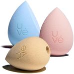 UVé Beauty PURE Series Makeup Blenders 3 Pack; Halo, Teardrop & Cut. Sponges for Foundations, Powders & Creams. Vegan, Cruelty Free, Stays Clean Longer