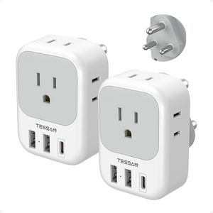 TESSAN Type M Adapter for South Africa, PD 20W 2 Pack