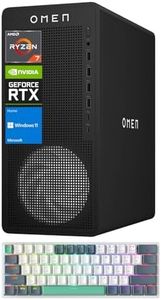 HP OMEN 16L Gaming Desktop,AMD Ryzen 7 8700F(Beats Intel i7-14700F),NVIDIA RTX 5060,64GB DDR5 RAM,2TB SSD,W11H,Music Production Workstation,Bundle with Machenike K500A-B61W Gaming Keyboard