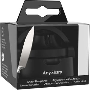 AnySharp Evo Knife Sharpener – Black, Compact Kitchen Tool