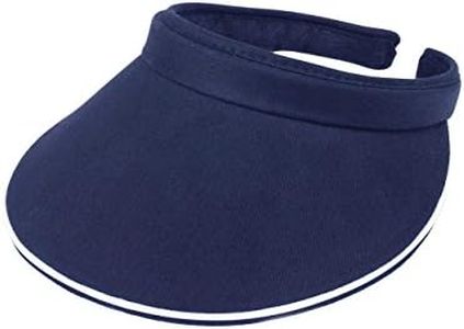 MG Women's Cotton Twill Clip-On Visor, Navy