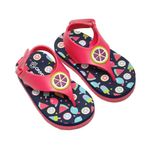 ONYC Floral Slipper For Baby Girl, Indoor And Outdoor Flat Sandal For Kids, 2-2.5 Year, Pink