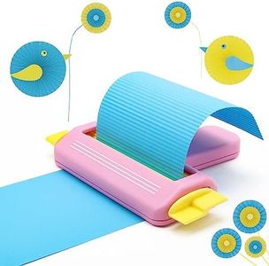 Pletpet Paper Crimper for Crafts, Paper Crimper Tool Wave Shape Making Chip Crimper Tool DIY Arts Card Stock and Scrapbooking Decoration Making（Pink）