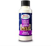 GTMS Plant Based Ranch Dressing - 1 Litre (1000ml) - Rich & Tangy Garlic & Herbs - Vegan Ranch Sauce with White Wine Vinegar, Lemon & Spices - Pourable Salad Dressing & Dip