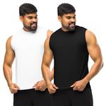 Prime Plus Sleeveless Tshirt for Men, Dry Fit Polyester Fabric, Extra Stretchable, Quick Dry Round Neck Tank Top Men, Gym Vest, Basketball Jersey, Sando for Men Gym (XXX-Large)