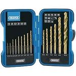 Draper 18549 Titanium Nitride Coated HSS Drill Bit Set, 1.5mm - 10mm, 15 Pcs, 15 Pieces