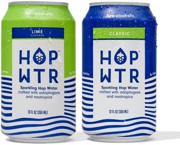 HOP WTR Sparkling Hop Water, Classic 6 Pack, Lime 6 Pack, Sugar Free, Low Carb Non Alcoholic Drinks, NA Beer, Adaptogen Drink, No Calories, Adaptogens & Nootropics for Added Benefits, 12 oz Cans
