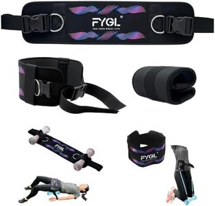 FYGL Hip Thrus Belt, Dip Belt, Pull Up Belt for Booty Workout (Pink & Blue)