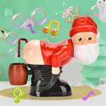 Bubble Blowing Santa, Bubble Blowing Santa Butt, Santa Blowing Bubbles Out of His Butt, Funny Santa Automatic Fart Bubble Machine with Bubble Solution, Outdoor & Indoor Activity (Red)