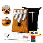 Kalimba 17 Keys Thumb Piano, Finger Piano with Study Instruction and Tune Hammer Musical Instrument for Kids Adult Beginners