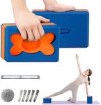 HAPBEAR Yoga Blocks 2 Pack - 9x6x3in High-Density EVA Foam with Non-Slip Textured Surface, Supportive for Deep Stretching & Lightweight - Ideal for Yoga, Pilates, Stretching Exercises