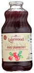 Lakewood, Organic Pure Cranberry Juice, 12 Pack