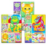 Make a Face Sticker Books for Kids - Bundle with 3 Sticker Face Books with 450+ Stickers Featuring Dinosaurs, Silly Pets, and Monsters