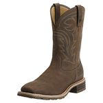 Ariat Hybrid Rancher Waterproof Western Boot – Men's Leather, Western Boots, Oily Distressed Brown, 8