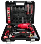 IBELL Professional Tool Kit with Impact Drill 500RE, 650W, Copper Armature, Chuck 13mm, 101 Home Essential Tools/Accessories.