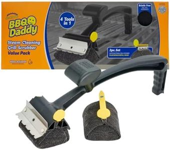 Scrub Daddy BBQ Daddy and Refill Heads - Grill Cleaning Brush with Scraper & Bottle Opener, BBQ Brush for Grill Grate, Grill Brush Without Bristles, Grill Cleaning Brushes, High-Tech Cleaning