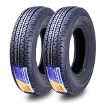 GRAND RIDE Set 2 FREE COUNTRY PremiumTrailer Tires ST185/80R13 8 ply/Load Range D w/Scuff Guard 99/95M …