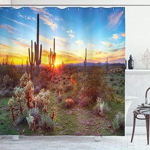 Ambesonne Decor Collection poliestere tessuto bagno tenda della doccia, Poliestere, Multi 1, 69W x 75L