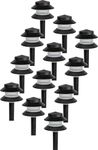 GreenLighting Paradise Low Voltage Landscape Pathway Lights - 2 Tier Outdoor Garden Lights - Easy, Simple Installation - Walkway Lights, Lawn Lights, Landscape Lighting (Black, 12 Pack)