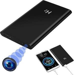 LXMIMI Caméra Espion Cachée, 2 en 1 Mini Caméra avec Banque d'alimentation 5000mAh, Caméra Cachée HD 1080P pour la Sécurité à Domicile Nounou cam avec Vision Nocturne et Enregistrement en Boucle