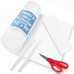 Cut to Size Floor Vent Air Filters for home - MERV 8 Electrostatic Cut to Fit Air Filter Roll & Adhesive Hook Tape (50+ Filters) (12" x 90" Triple Filtration)