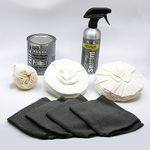 Flitz Car Buffing Kit (Ultra) - USA-Made Car Care Kits for Vehicles - Includes 2lbs Polish, 16oz Ceramic Sealant, 3", 5" and 7" BuffBalls & 4 Microfiber Cleaning Cloths - Exterior Auto Restoration Set