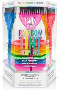 Punky Rainbow Tint Hair Dye Brush and Bowl Set - Multi-Color Hair Coloring Kit with Dye Mixing Bowls & Brushes, DIY Dyeing & Bleaching for Salon & At-Home Use