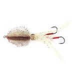 Squid Bait, Fishing Squid Lure Octopus UV Luminous Squid Jigs with Hook Fishing Wobbler Bait Soft Lure (Brown)