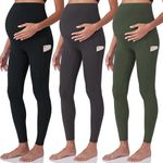 POSHDIVAH 3 Pack Black Grey Green W