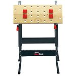 Draper Portable Folding Work Bench | Dual Clamping Action | 12 Holes for Work Clamping Dogs | Heavy Duty Steel Frame | 68027