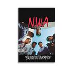 NWA Poster Straight Outta Compton Rap Modern Poster Art Paintings on Canvas for Home Room Office Wall Decoration12x18inch(30x45cm)