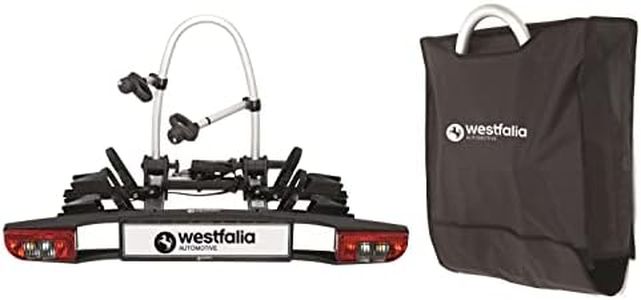 Westfalia BC 60 Fahrradträger für die Anhängerkupplung - inkl. Tasche | Kupplungsträger für 2 Fahrräder | E-Bike geeignet | zusammenklappbar