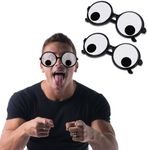 Axlksia 2 Pcs Googly Eye Glasses, N