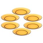 Duralex Tempered Glass LYS Amber Dinner Plate 23.5 Cm 6 Pcs (3006Df/6), Medium