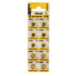 Starlet24 Vinnic Premium Button Cell Batteries 10x AG4, 177, 377, SR626, LR626