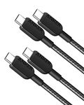 Anker 310 USB C to USB C Cable (3ft, 2 Pack),Type C Fast Charging Cable for iPhone 15, Samsung Galaxy S23, iPad Pro 2021, iPad Mini 6, iPad Air 4, MacBook Pro 2020, Switch (USB 2.0)