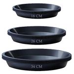 12 Pcs Plant Pot Saucers, 16 cm 26 cm 34 cm Garden Plant Pot Trays Plastic Flower Pot Saucers Round Water Tray Catcher Plant Pot Bases for Indoor Outdoor Garden (16 CM, 26 CM, 34 CM, 4 of Each Size)