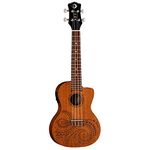 Luna Mahogany Series Tattoo Concert Acoustic-Electric Ukulele