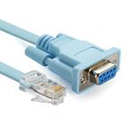 10Gtek RJ45 Male to DB9 RS232 Female Network Console Cable Adapter Converter for Cisco Switch Router, 1.8m / 5.94ft